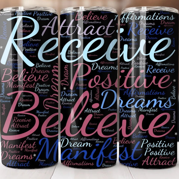 Laws Of Attraction Tumbler Wrap - 20 oz Skinny Tumbler Sublimation Transfers