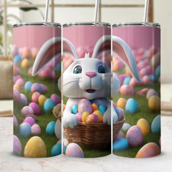 Easter Bunny 20  oz Skinny Tumbler Sublimation Transfers