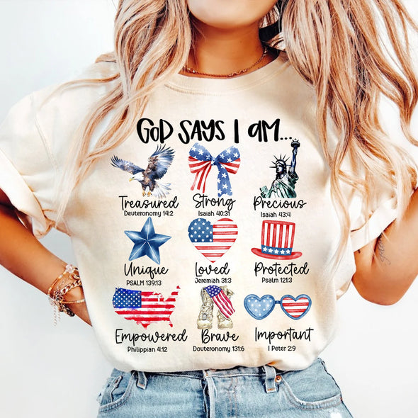 Coquette God Says I Am 4th of July  - DTF Transfer