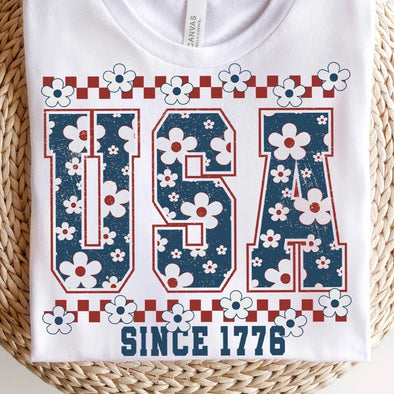 Floral Daisy USA - DTF Transfer