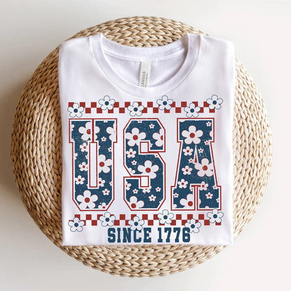 Floral Daisy USA - DTF Transfer