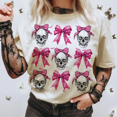 Pink Halloween Skull - DTF