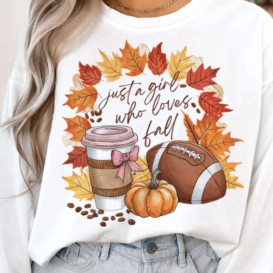 Girl Who Loves Fall DTF