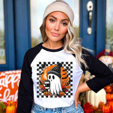 Halloween Ghost Checkered  - DTF