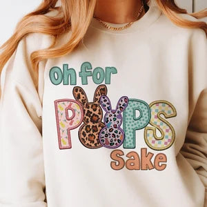 Oh For Peeps Sake Faux Embroidery  -  DTF
