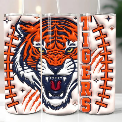 Tigers Inflated - 20 oz Skinny Tumbler Sublimation Transfers