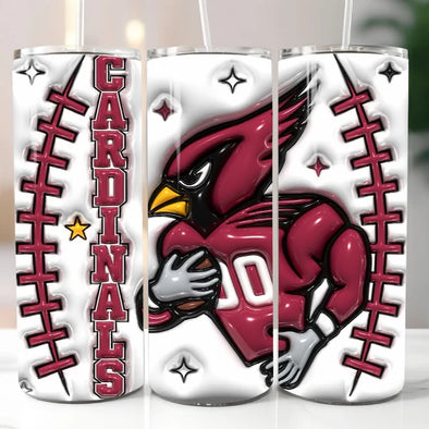 Cardinals - Inflated 20 oz Skinny Tumbler Sublimation Transfers