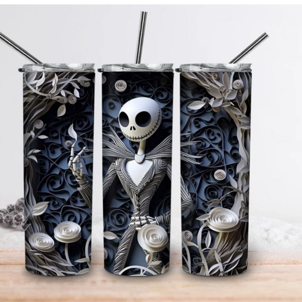 3D Movie  20 oz Skinny Tumbler Sublimation Transfers