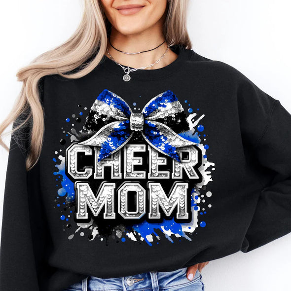 Cheer Mom Blue Silver - DTF Transfer