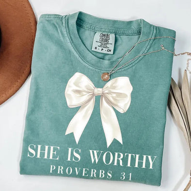 She is Worthy Bow - DTF Transfer