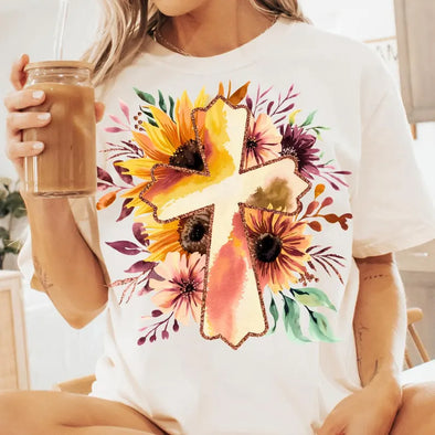 Religious Fall Cross - DTF Transfer