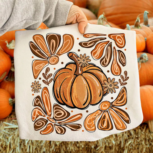 Boho Fall Pumpkin - DTF Transfer
