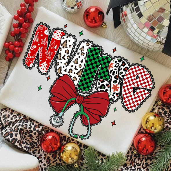 Stethoscope Christmas Nurse  - DTF