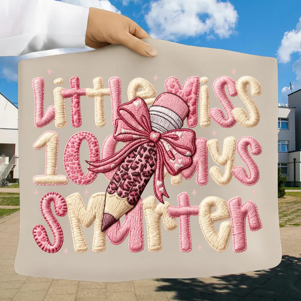Little Miss 100 Days Smarter - DTF Transfer