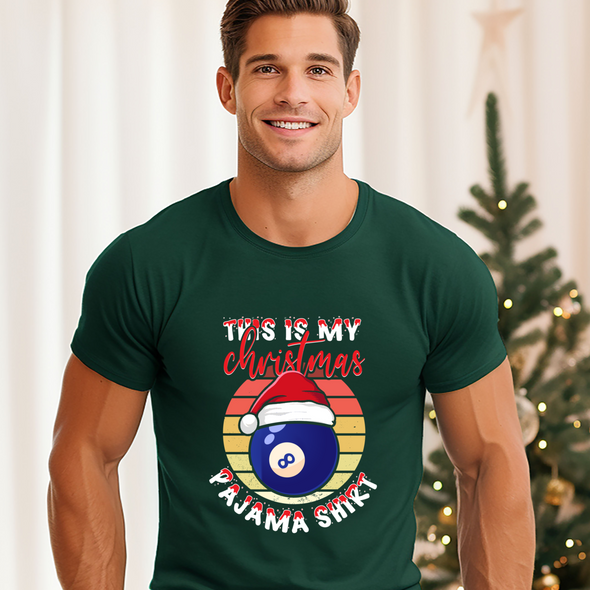 This Is My Christmas Eight Ball Pajama Shirt - DTF