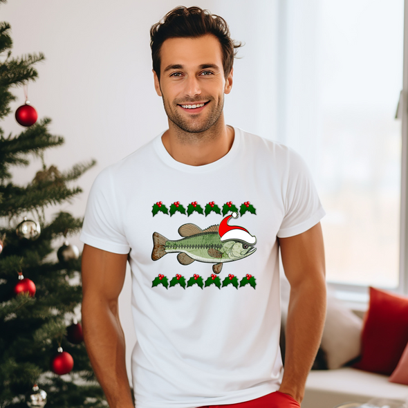 Christmas Fish With Santa Hat  - DTF
