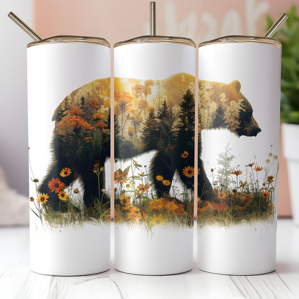 Mama Bear 2 - 20 oz Skinny Tumbler Sublimation Transfers