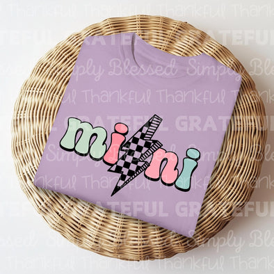 Pastel Mini Checkered Bolt - DTF Transfer