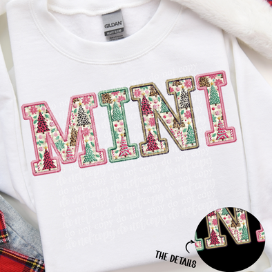 Mini  Christmas Fun Faux Embroidery - DTF