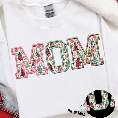 Mom Christmas Fun Faux Embroidery - DTF