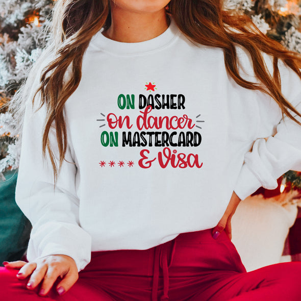 On Dasher On Dancer On Mastercard & Visa - DTF