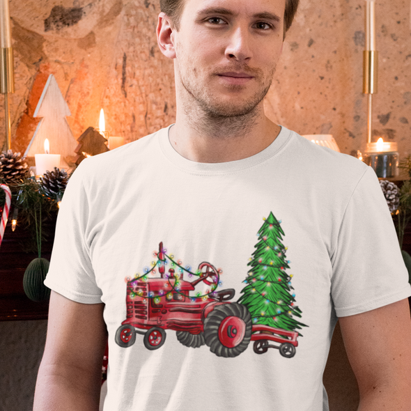 Christmas Country Tractor  - DTF Transfer