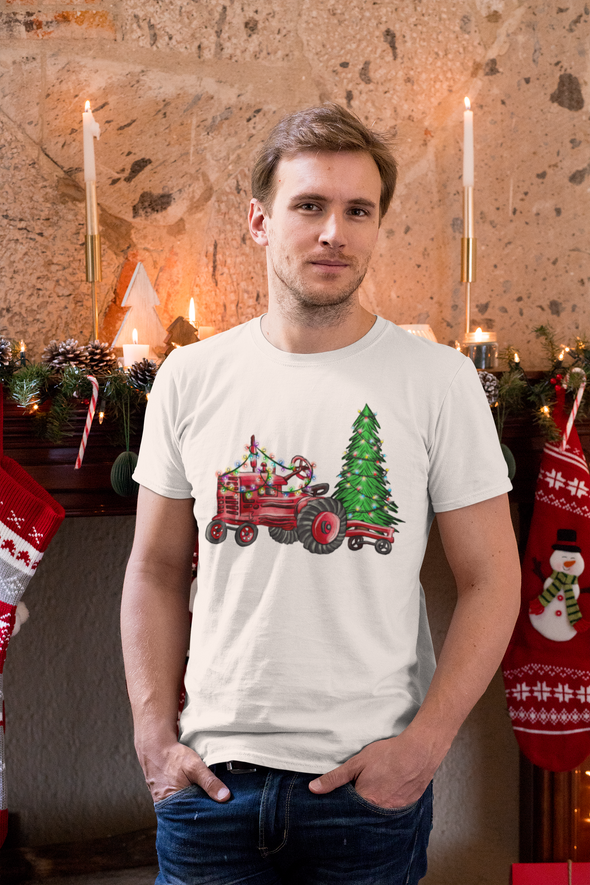 Christmas Country Tractor  - DTF Transfer