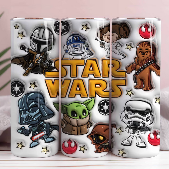 Space Friends Christmas  - 20 oz Skinny Tumbler Sublimation Transfers