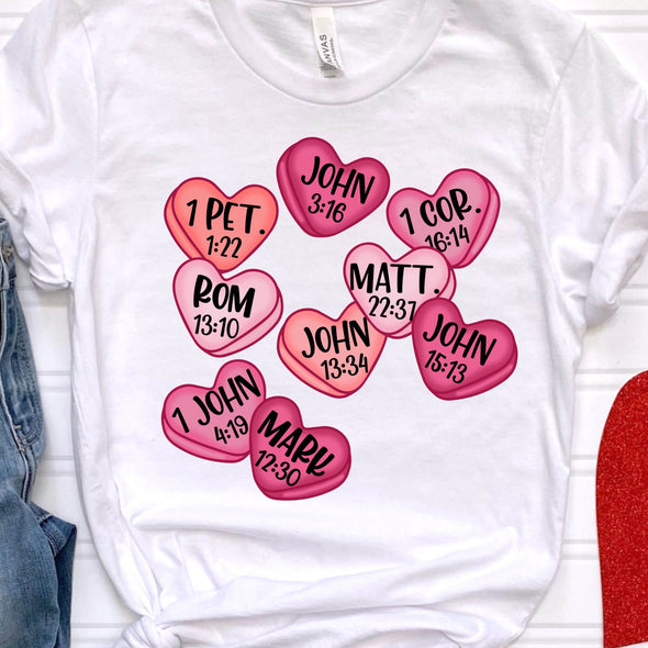 Bible Verse Valentine's Day Hearts - DTF