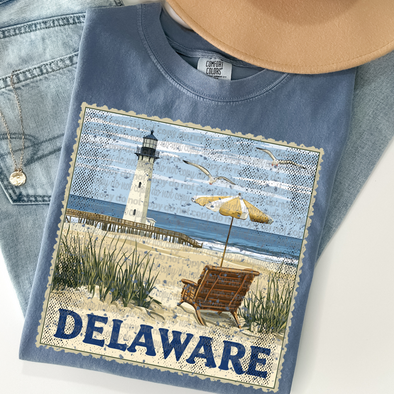 Vintage Delaware Stamp - DTF Transfer