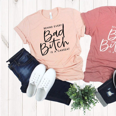 Behind Every Bad Bitch BLACK INK -  Screen Print Transfer