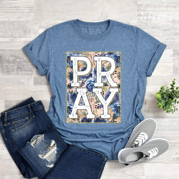 Blue Pray -  Screen Print Transfer