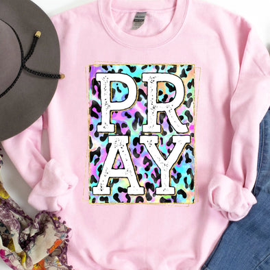 Colorful Leopard Pray -  DTF