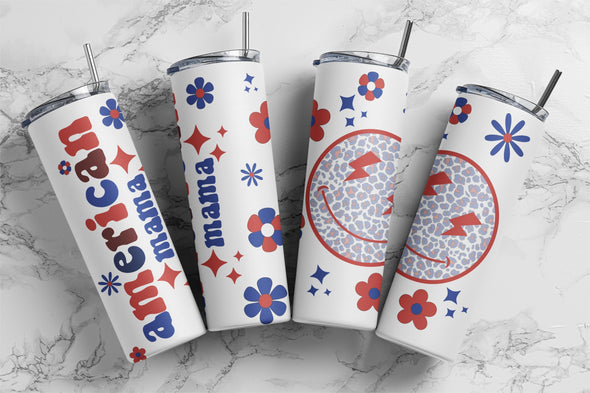 American Mama - 20oz Stainless Steel Skinny Tumbler (COMPLETED ITEM)