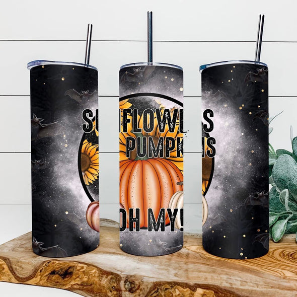 Sunflowers Oh My - 20 oz Skinny Tumbler Sublimation Transfers