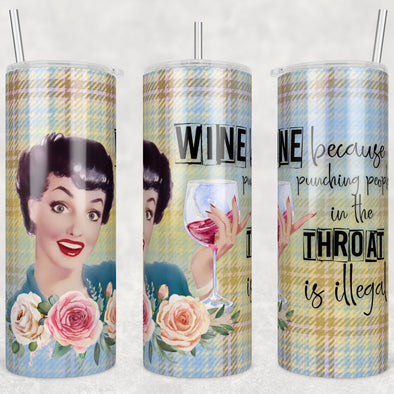 Wine - 20 oz Skinny Tumbler Sublimation Transfers