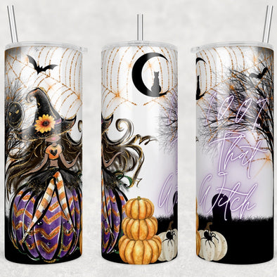 100% That Witch - 20 oz Skinny Tumbler Sublimation Transfers