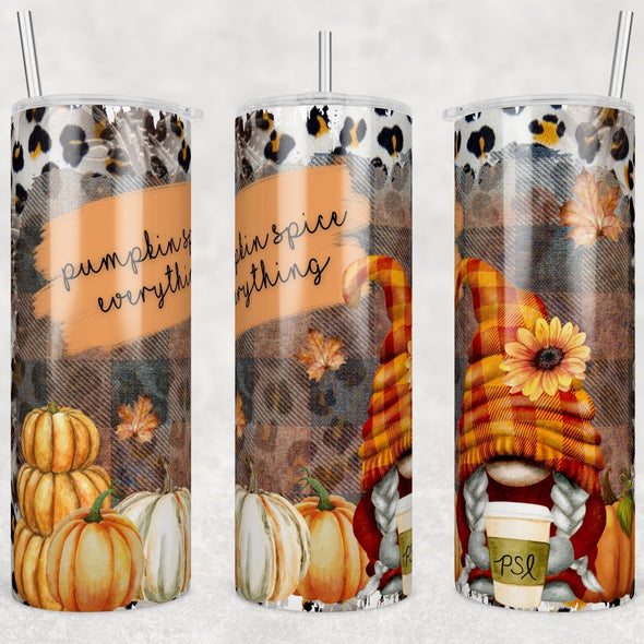 Pumpkin Spice Everything - 20oz Stainless Steel Skinny Tumbler (COMPLETED ITEM)