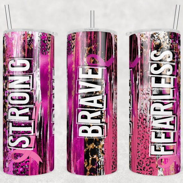 Strong Brave - 20 oz Skinny Tumbler Sublimation Transfers