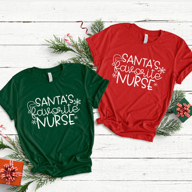 Santa's Favorite Nurse -  Screen Print Transfer