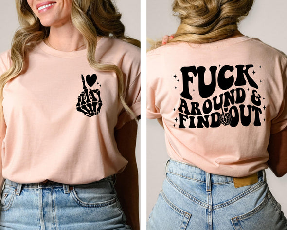 Fuck Around MATCHING PATCH -  Screen Print Transfer