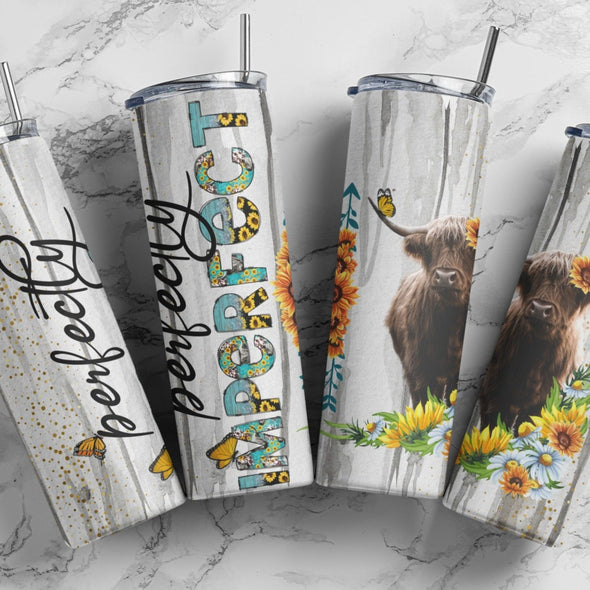 Perfectly Imperfect - 20 oz Skinny Tumbler Sublimation Transfers
