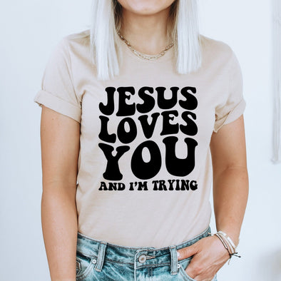 Jesus Love You -  Screen Print Transfer