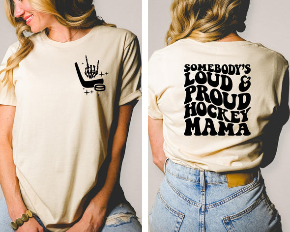 E29 Loud & Proud Hockey Mama -  Screen Print Transfer