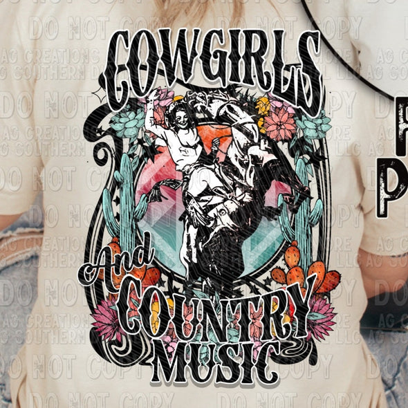 Cowgirls And Country Music - DTF Transfer