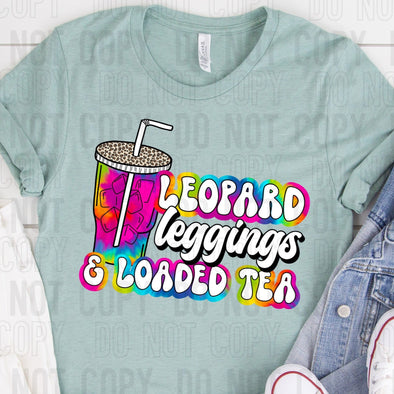 Leopard Leggings & Loaded Tea - DTF Transfer