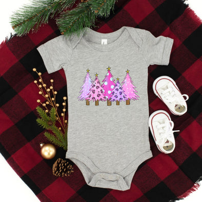 F18 Infant/Patch Pink Trees - Screen Print Transfer