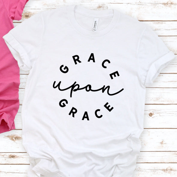Grace Upon Grace BLACK INK -  Screen Print Transfer