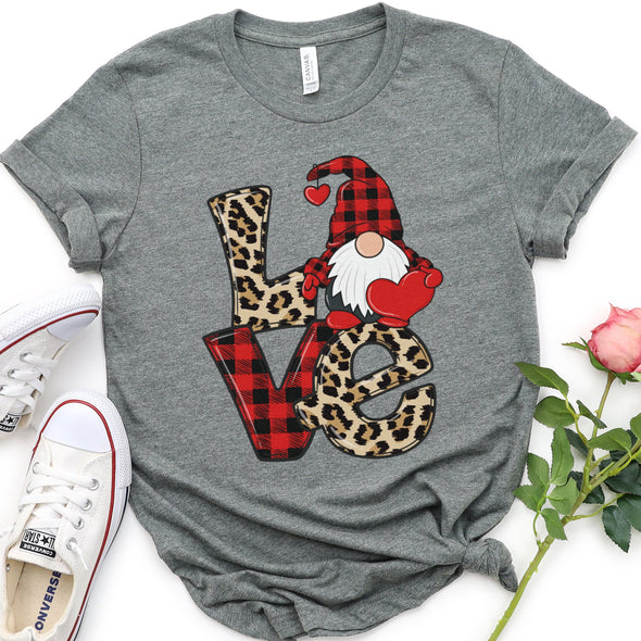 Love Valentine's Day Gnome -  Screen Print Transfer