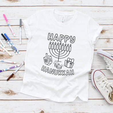 Happy Hanukkah -  Screen Print Transfer